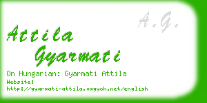 attila gyarmati business card